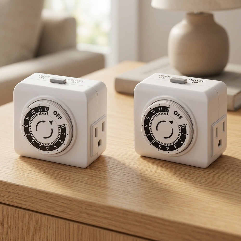 Paquete de 2 enchufes temporiz - Timer Dual Outlet reseña y precio